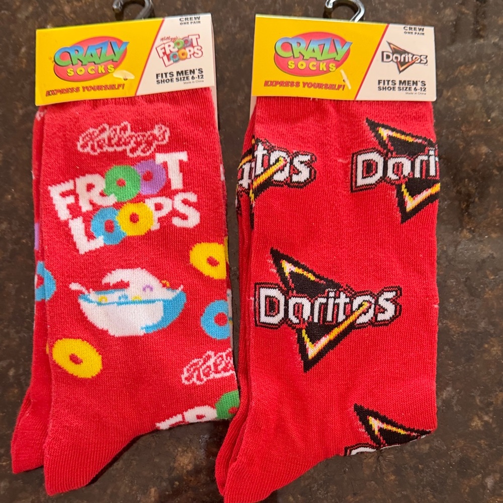 Froot Loops and Doritos Crazy Socks